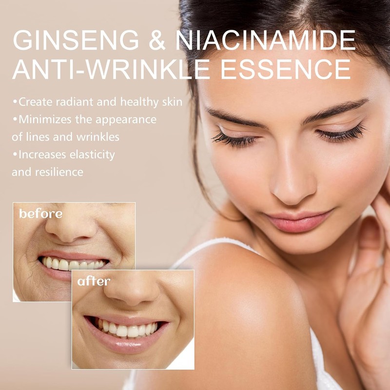 Esencia Antiarrugas de Ginseng y Niacinamida, 100 ml, 2 Piezas