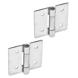 Ganter Normelemente Stainless Steel Sheet Hinges - GN 136-NI-40-40-B | Stainless Steel | Stainless Steel Pin | Pack of 2