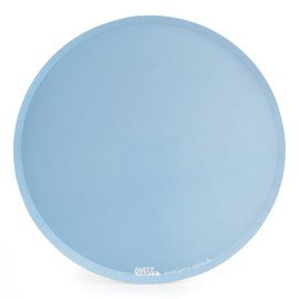 PARTY PARTY Pack of 8 Round Paper Plates, Diameter 23 cm, Plain Blue, Ideal for Cold and Hot Food at Birthday or Party