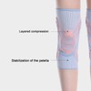 1 Pair Knee Brace Thickened Pads Breathable Mesh Silicone Spring