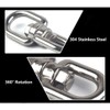 304 Stainless Steel Eye To Eye Swivel Ring,M5 3/16" Key
