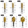 Bestgle Countersunk Bit, Drill Bit, Hexagonal Shaft, Countersunk Bit, 6