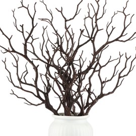 Geosar Ramas de Manzanita Plastico Ramas de Árboles Artificiales en Forma de Asta Ramitas de Plantas Decorativas Decoración de Rama para Decoración de Mesa Fiesta Boda (Marrón Oscuro, 10)