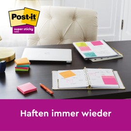 Post-it Back to School Bus mit Super Sticky Notes, Großpackung zum Schulanfang, 8 Blöcke, 90 Blatt pro Block, 63,5 mm x 76 mm-Haftnotizen in verschiedenen Farben, Schulgeschenke, für Schüler & Lehrer