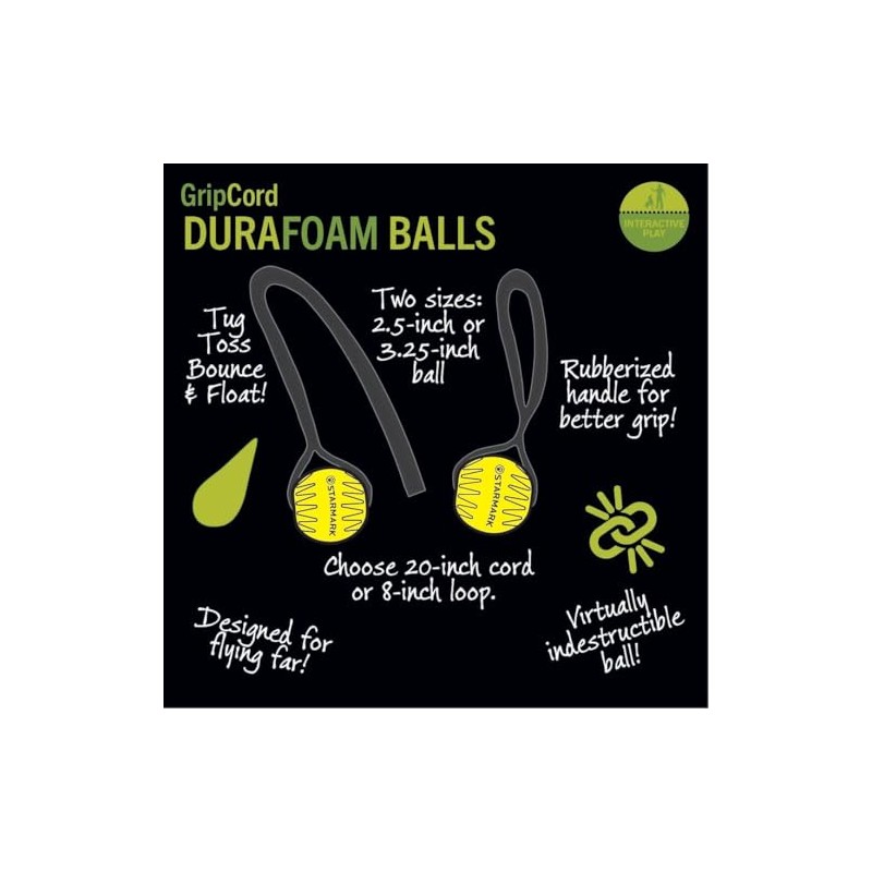 Starmark GripCord DuraFoam Ball Loop Medium