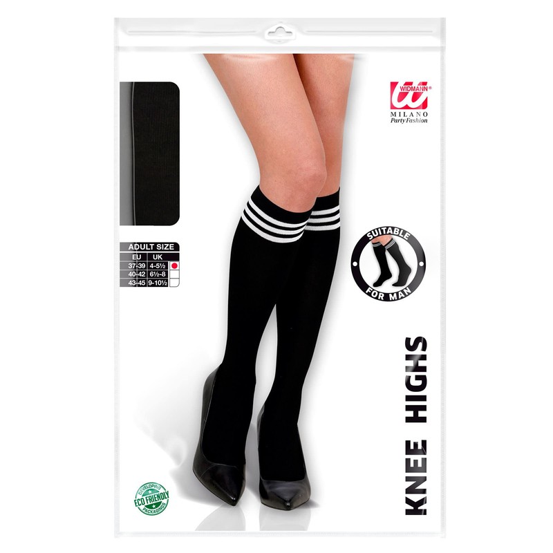 Widmann - 1 Pair Knee High Socks College Cheerleader Football