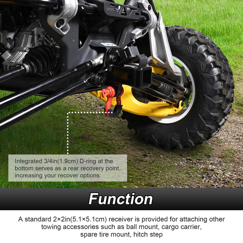 ROMELACK 2” Rear Receiver Trailer Hitch No Drill Compatible with