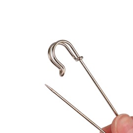 Bleiou 50 Pcs Safety Pins Heavy Duty Large Safety Pins Steel (Silver)