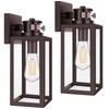 TOBUSA 2-Pack Motion Sensor Outdoor Wall Lights, Waterproof Dusk to