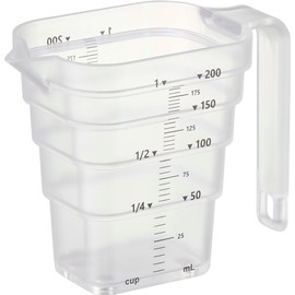 Yamazaki 6919 Magnetic Measuring Cup, 6.8 fl oz (200 ml), White, Approx. 4.7 x 2.7 x 3.7 inches (12 x 6.8 x 9 cm), Tower Tower, Easy to See Memory From Above