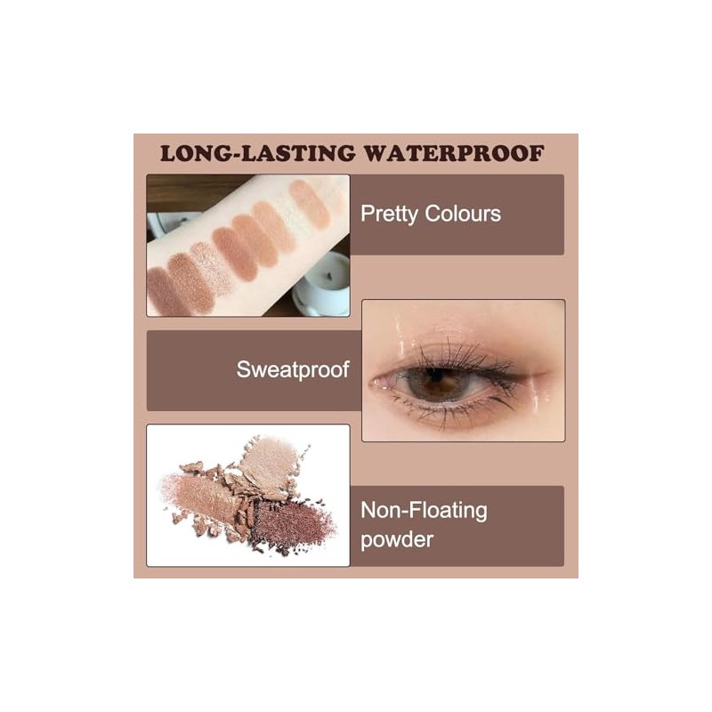 Paletas de Sombras de Ojos 9 Coloridas Profesionales Paletas de