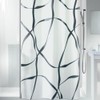 Spirella Ribbon Pearl Black Pearl Effect Textile Polyester Shower Curtain,