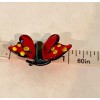 Ganz World Miniature Mini Glass Collectible Figurine RED BUTTERFLY 1"