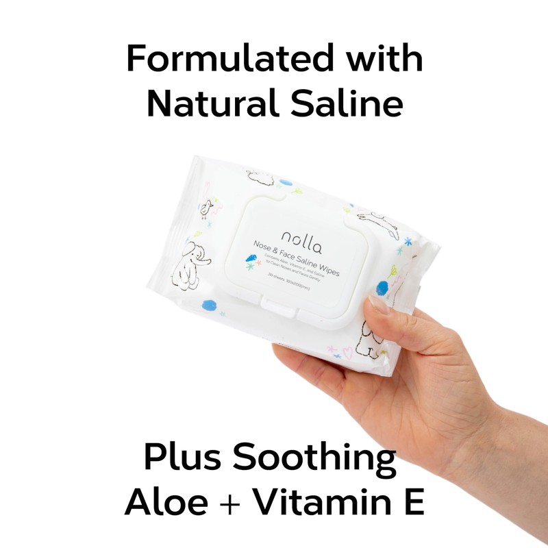 Nolla Nose and Face Wipes for Babies & Kids with