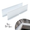 Flamorrow 2 Pack Aluminum Gutter Valley Splash Guards, Foldable Rainwater