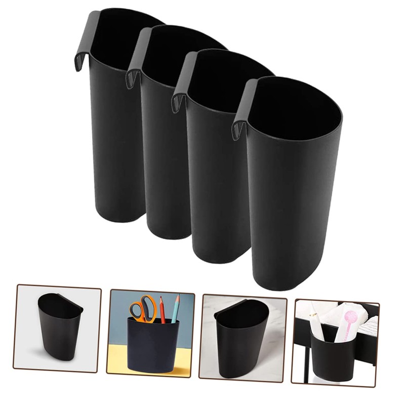 STOBOK Pack of 4 Storage Baskets, Plastic Containers, Hanging Wall