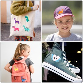 11 Stück Dinosaurier Patches Flicken zum Aufbügeln, Aufnäher Bestickt Bügelflicken für Kinder, Patches oder Aufnähen, Dekorative Bügelsticker für Kleidung, Hosen, Taschen, Jeans, DIY-Zubehör