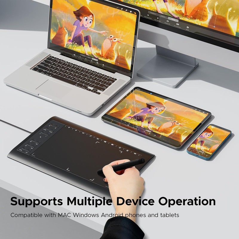 Graphic Drawing Tablet, Digital Sketch,Design for PC and Computer/Pad-12 Hot