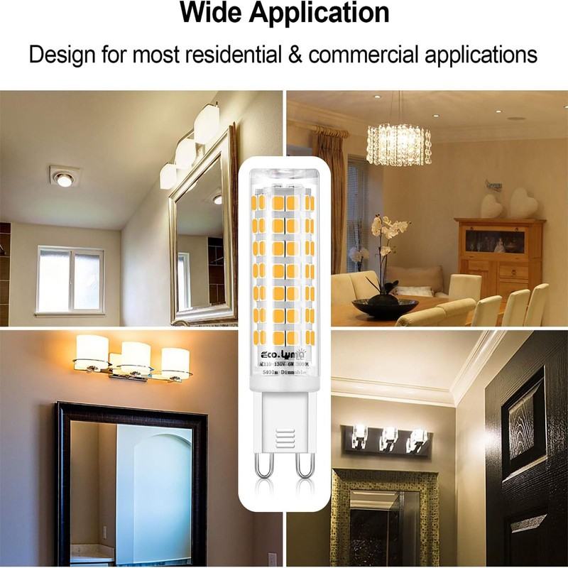Eco.Luma G9 LED Bulb Dimmable, 6W T4 G9 LED Bulb