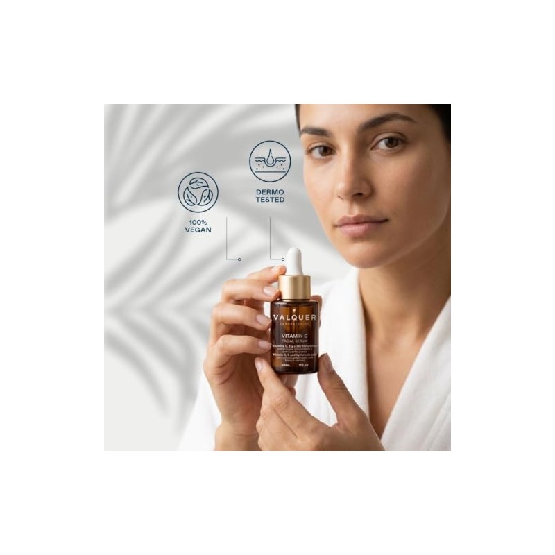 VALQUER Sérum Facial Vitamina C y Ácido Hialurónico 30 ml