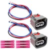 LIZAPUS 2PCS 3-Way Front Turn Signal Light Connector Compatible with