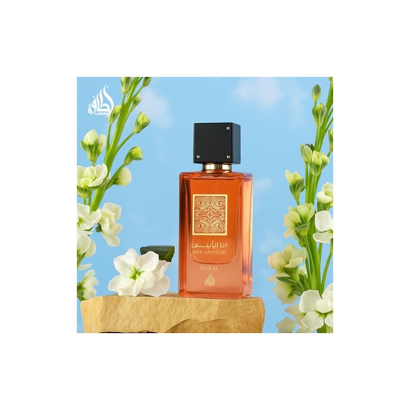Lattafa Ana Abiyedh Coral for Unisex Eau de Parfum Spray,