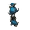 Triple Sea Turtle Statue on Coral Reef Base Ocean Decor