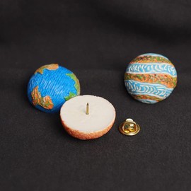 ARFUKA 6 Piece Lapel Pin Cartoon Sun Earth Planet Brooches Set Brooch Pins Pin Gift for Men and Women Clothing Bags Jackets, Metal