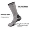 ECOEY Men's Merino Wool Athletic Socks, Outdoor Breathable Crew for