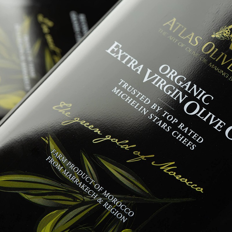 A ATLAS OLIVE OILS Bulk Organic Cold Pressed Moroccan Extra