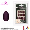 False Nails Bling Art Red Brown Matt Oval 24 False