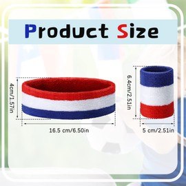 Sosation 18 Piece Kids Sport Headbands and Wristbands Set, Colorful Terry Cloth Sweatband for Basketball, Soccer, Running, Outdoor Sports Activities