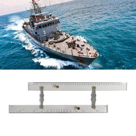 Respicefinem Marine Navigation Parallel Ruler High Accuracy Clear Scale Mapping Points to Pull Parallel Ruler Transparency Boat Ship Drawing Parallel Ruler for Drawing Azimuth Line