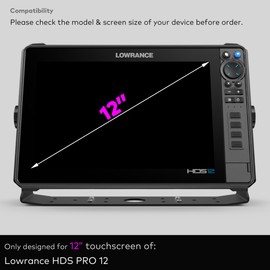 INNOSURE Premium Tempered Glass Screen Protector for Lowrance HDS PRO 12 Inch Touchscreen Fish Finders Accessories Anti Scratch (HD Clear)