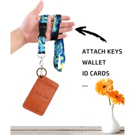 EASTERUP Lanyard for Keys Keychain Lanyard Premium Soft Silky Wide Strapped Beautifully Printed ID Teacher Lanyard with Spring Clip for Women/Men