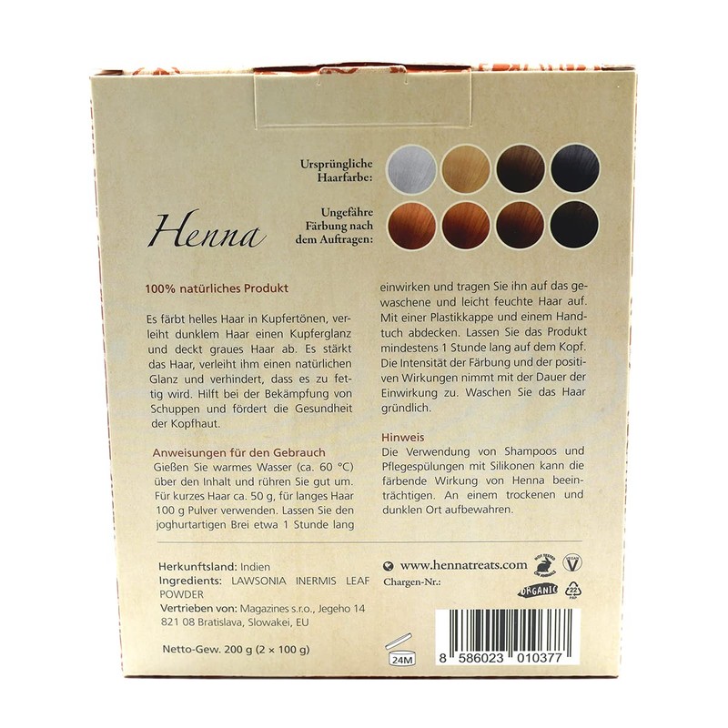 Henna Copper Natural Hair Colour & Hair Care Powder 200