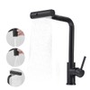 OWOFAN Kitchen Faucet with Pull Down Sprayer Black Waterfall Single