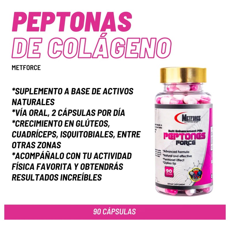Kit Suplemento Peptonas Crecimiento Muscular Glúteo 2 Pzs