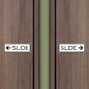 Letrero clásico para puerta deslizante, color plateado, mediano (paquete de