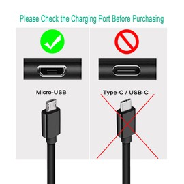 Charger for Cowin E7 Pro ANC SE7 E9 E8 SE8 Active Noise Cancelling Wireless Bluetooth Headphones Wall Charger AC Adapter Power Supply Charging Cable Cord - UL Listed