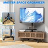 Rfiver Mobile TV Cart with Power Outlet, Rolling TV Stand