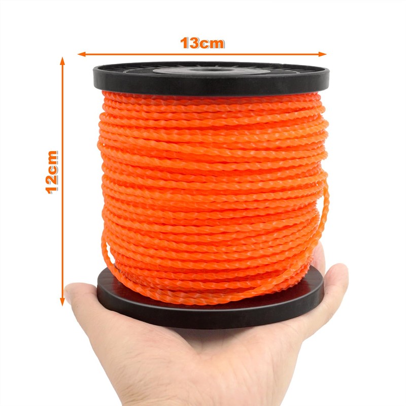 Zeqeey Twist Square Grass Trimmer Line Heavy Duty Weed Strimmer