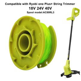 UUBOXS AC80RL3 String Trimmer Replacement Spool for Ryobi,11ft 0.080" Line Auto Feed Spool for Ryobi One+ Weed Trimmers 18V 24V 40V Cordless Trimmers(6 Pack)