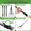 Adjustable Garden Metal Rake for Leaves【Dual Use Rake:Small & Big】,