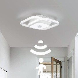 EIDEARAY 12.6Inch Motion Sensor LED Ceiling Light Indoor, 36W 6000K Mount Motion Activated Light Fixture Modern Flush Mount White Ceiling lamp for Closet Laundry Bathroom Hallway Stair Porch Basement.