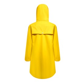 Mixxmix Women Rain Jacket Waterproof Yellow Raincoats with Hooded Outdoor Hiking Windproof Trench Coat Yellow L