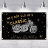 Lofaris Banner - 70.8x43.3 Inch Polyester Motorcycle Birthday Party Decoration,