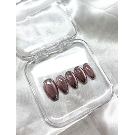 Rose Silver Nail Tips - Egg Coffin / 로즈 실버 네일팁 - 에그코핀