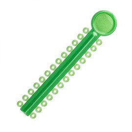 Practicon Orthodontic Ligature Ties, 1040 Elastic Bands for Braces, Elastomeric O-Rings, Rubber Bands for Brackets, Cool Green