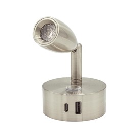 WTNYOU 12V LED Reading Light with Dual Charging Ports, Touch Control Dimmable RV Light Interior 12 Volt Bedside Fixture for Camper Boat Van Trailer and Motorhome